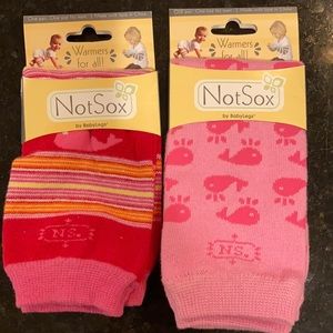 NWT baby leg warmers 2 pair NotSox by BabyLegs